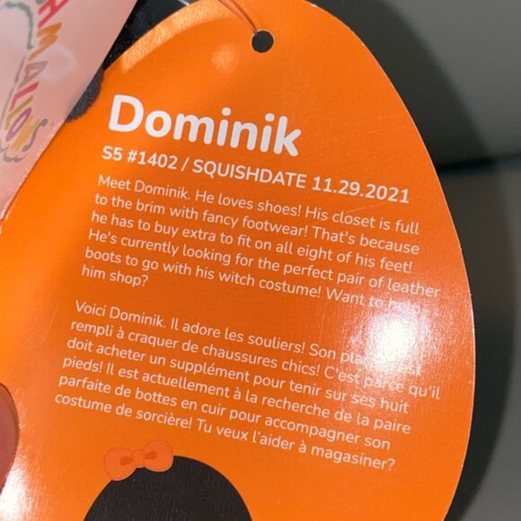 5” Squishmallows Dominik the Spider Halloween Plush Toy - Picture 4 of 4